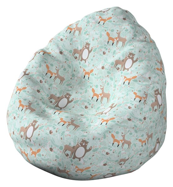 Fotoliu Beanbag culoare verde Țesătură cu model