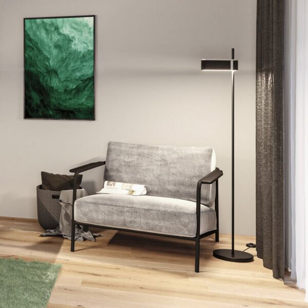 Paulmann Smart Lampadar LED Jagun, antracit, 151 cm, pâslă, reglabil, Gri, Camera de zi / sufragerie, Țesătură / Textil, Modern, Proiector suspendat