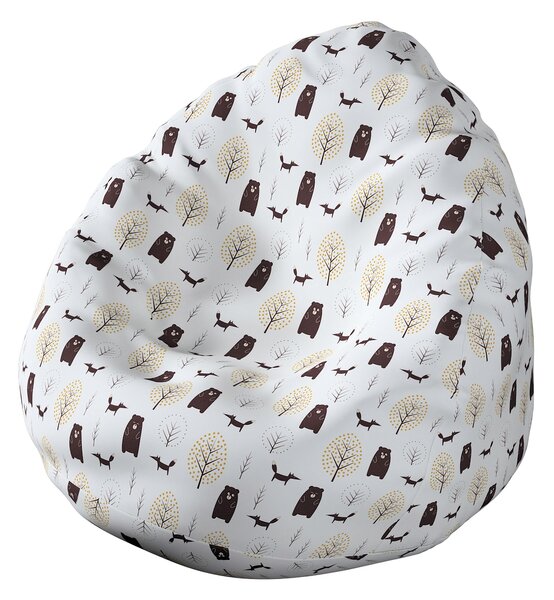 Fotoliu Beanbag culoare maro Țesătură cu model
