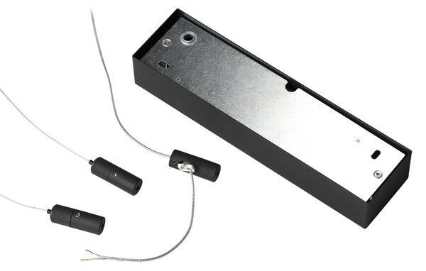 IDEAL LUX Ideal Lux Lampă suspendată LED Oracle Slim Ø 50 cm negru 3.000 K, Negru, Camera de zi / sufragerie, Metal, Modern