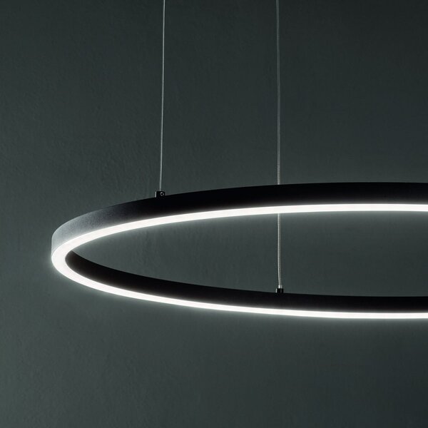 IDEAL LUX Ideal Lux Lampă suspendată LED Oracle Slim Ø 50 cm alb 3.000 K, Alb, Camera de zi / sufragerie, Metal, Modern