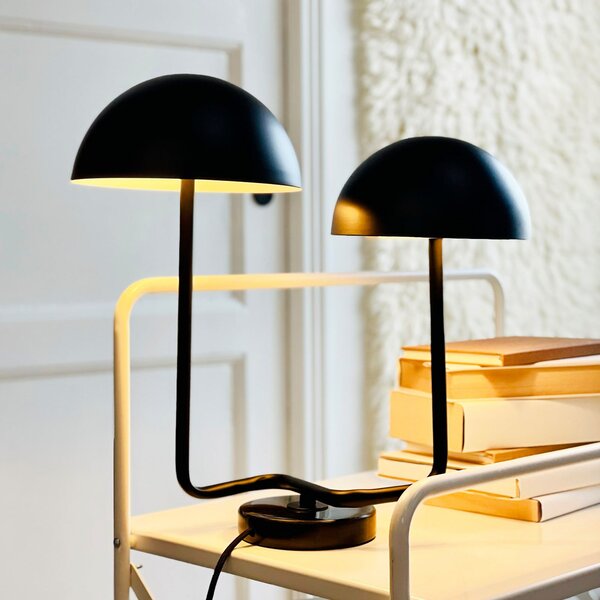 Dyberg Larsen Lampa de masă Cluster, negru, metal, 2 becuri., Negru, Camera de zi / sufragerie, Metal, Design