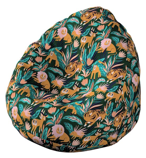 Fotoliu Beanbag culoare portocaliu Țesătură cu model