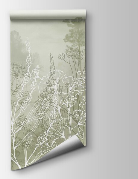 Fototapet Desen de plante și copaci, Fototapet pădure, Fototapet populare, w08144v2 - Tapeko.ro