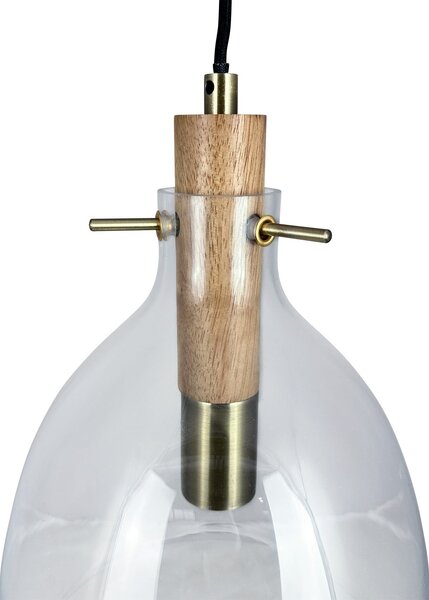 Lustră Pendul Dyberg Larsen, Bistro, reglabil, Transparent, Camera de zi, Sticlă, Design