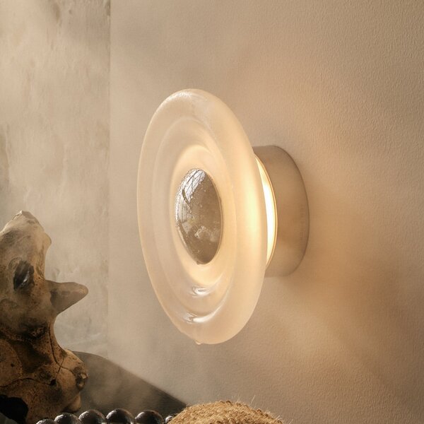 Tom Dixon Aplică LED Press Sphere Mini, mată Ø 22 cm, reglabil, Alb, Baie, Sticlă, Design