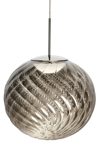 Tom Dixon Lampă suspendată LED Whirl, argintiu, 45 cm, plastic, dimabil, reglabil, Metalic, Camera de zi / sufragerie, Plastic, Design