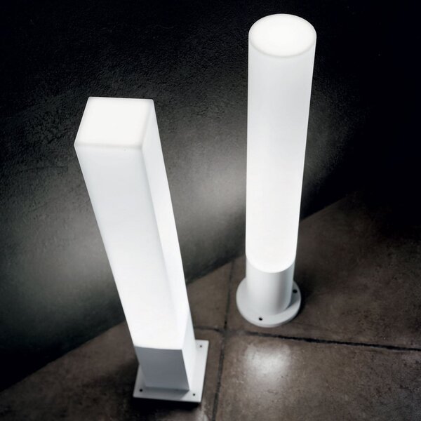 IDEAL LUX Ideal Lux bornă luminoasă Edo rotundă, albă, GX53, Alb, Aluminiu