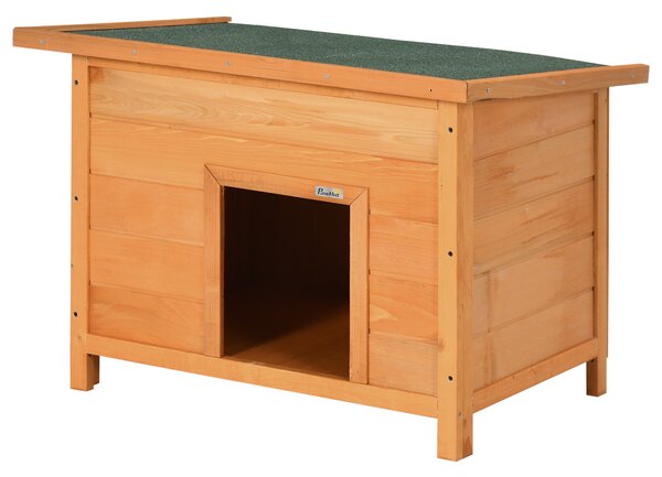 PawHut Cușcă pentru Câini Impermeabilă pentru Extern din Lemn de Brad, 82x58x58cm | Aosom Romania