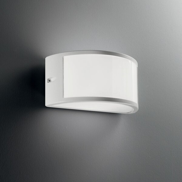 IDEAL LUX Ideal Lux Aplică pentru exterior Rex 1, alb, aluminiu, IP44, E27, reglabil, Alb, Aluminiu, Priză de perete sus / jos