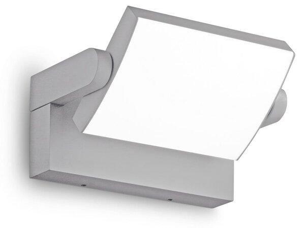 IDEAL LUX Aplică LED pentru exterior Ideal Lux Swipe, gri, IP54, 3.000 K, Gri, Metal, Modern