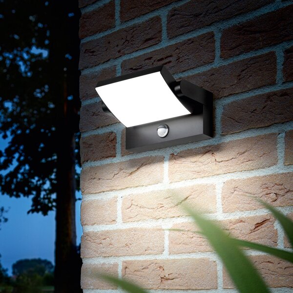 IDEAL LUX Aplică LED pentru exterior Ideal Lux Swipe Sensor, antracit, IP54, Gri, Metal, Modern