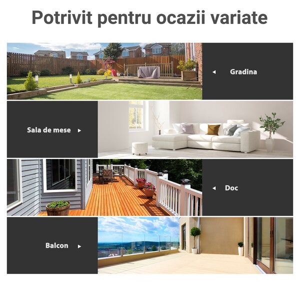 Outsunny Masă Pătrată pentru Grădină, Sticlă Termorezistentă, Design Modern, Negru, 68.5x68.5x84cm | Aosom Romania