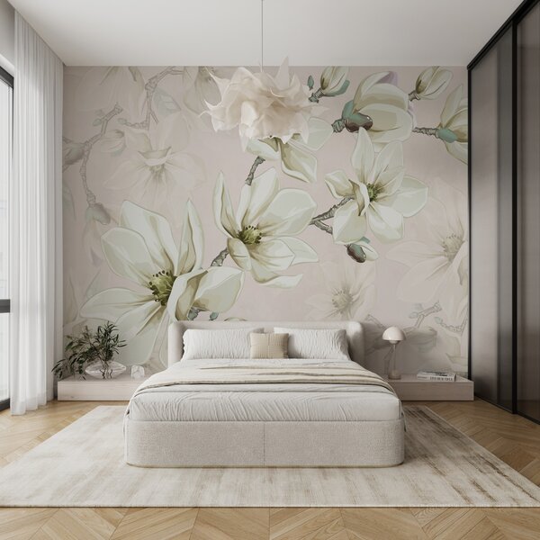 Fototapet Magnolii elegante care înfloresc primăvara, Populare fototapet, Populare fototapet, w00982v1 - Muralas.ro