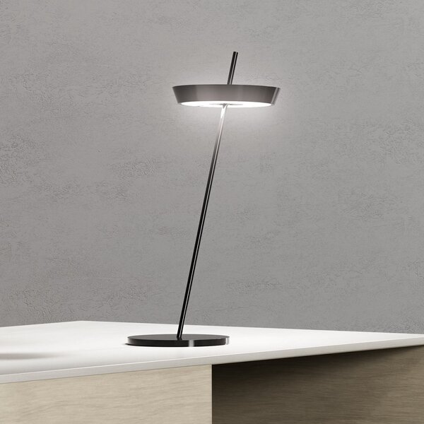 Sigor Lampa de masă cu LED și baterie reîncărcabilă Mahina, negru, înălțime 36 cm,, reglabil, Negru, Camera de zi / sufragerie, Aluminiu, Modern