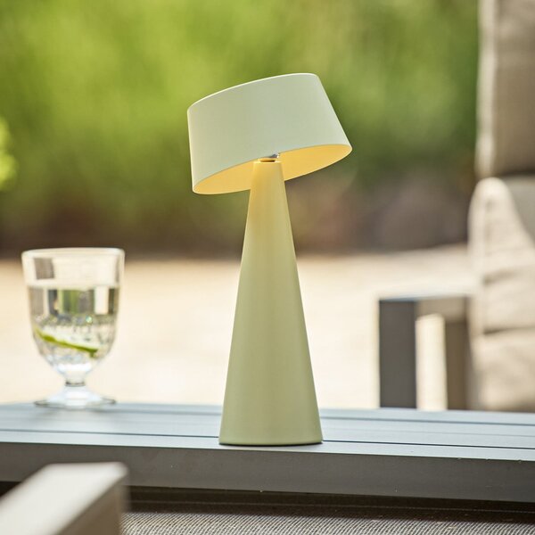Sigor Lampa de masă cu LED și baterie reîncărcabilă Solino, verde, solară/USB, 26 cm,, reglabil, Verde, Camera de zi / sufragerie, Aluminiu, Modern