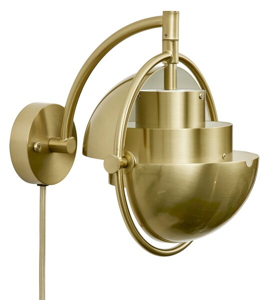 GUBI Gubi Aplică de perete Multi-Lite, culoare alamă, metal, G9, reglabil, Auriu / Alamă, Camera de zi / sufragerie, Alamă, Design
