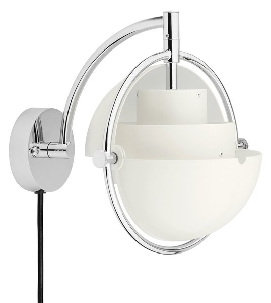 GUBI Gubi Aplică de perete Multi-Lite, alb, metal, G9, reglabil, Alb, Camera de zi / sufragerie, Alamă, Design
