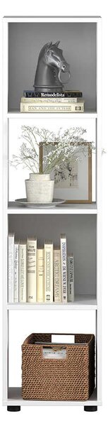 Biblioteca Adore Cubic, Alb - Stejar, 36x141x30 cm
