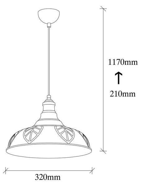 Lustră metalică Opviq lights Philip, arămiu