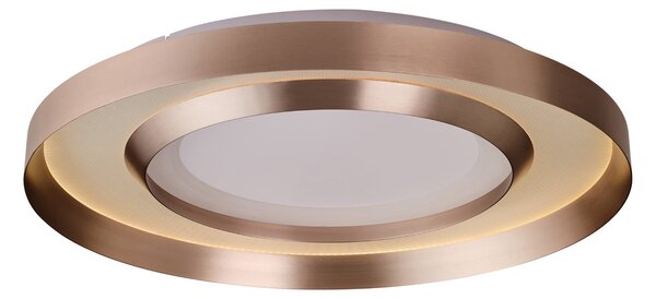 Brilliant Plafonieră LED Onix, Ø 60 cm, auriu roz, metal, reglabil, Auriu / Alamă, Camera de zi / sufragerie, Aluminiu, Modern