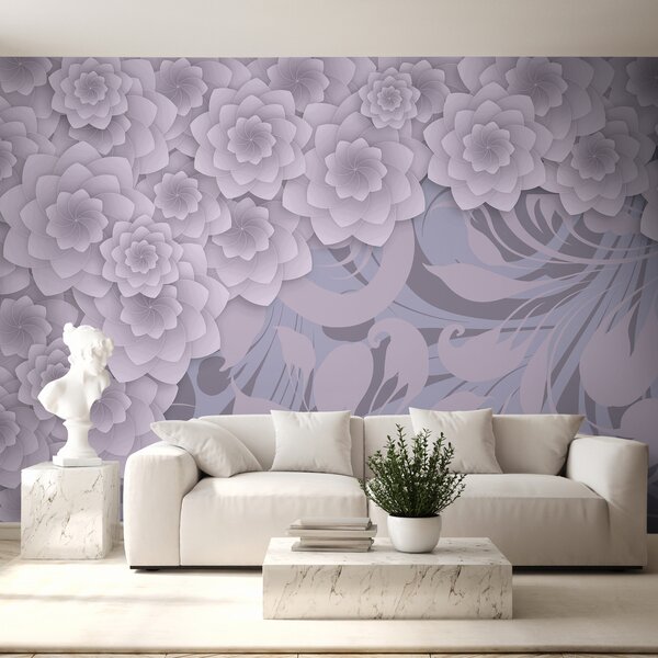 Fototapet Elegant lavanda model floral, Populare fototapet, Populare fototapet, w01051v3 - Muralas.ro