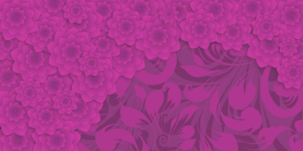 Fototapet Violet și roz fundal floral, Populare fototapet, Populare fototapet, w01051v2 - Muralas.ro