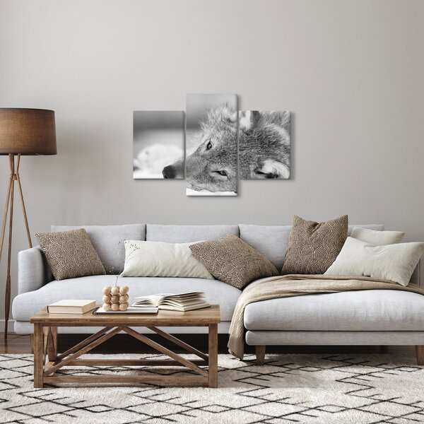 Tablou - Lup,alb-negru (90x60 cm)