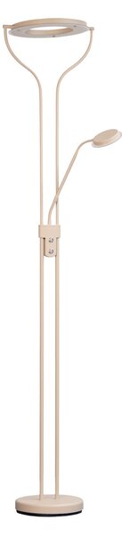 FISCHER & HONSEL Lampadar LED Davos, culoare nisipiu, înălțime 180 cm, 2 becuri, CCT, reglabil, Bej, Camera de zi / sufragerie, Metal, Lumină de lectură