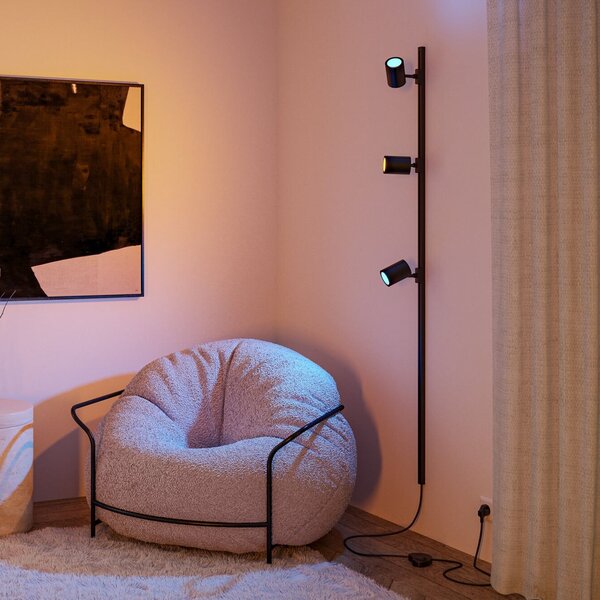 Paulmann URail Spot LED Luxe Zigbee negru mat GU10, reglabil, Negru, Camera de zi / sufragerie, Plastic, Modern