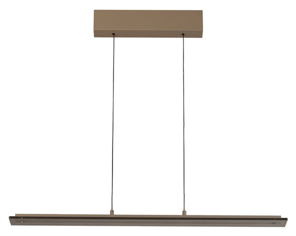 FISCHER & HONSEL Lampă suspendată LED Torvi, gri/cenușiu fumuriu, 88 cm, metal/sticlă, reglabil, Bej, Camera de zi / sufragerie, Modern