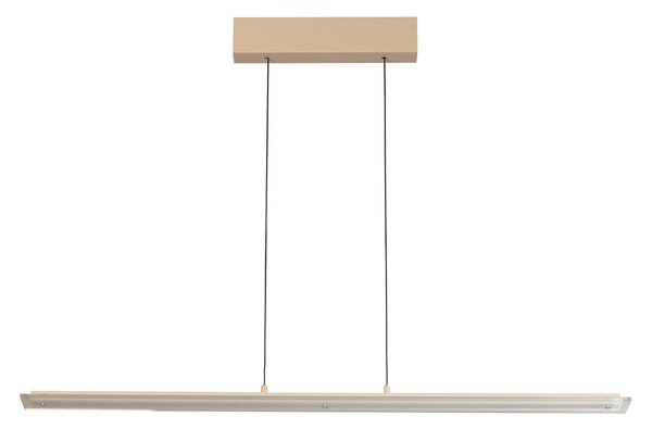 FISCHER & HONSEL Lampă suspendată LED Torvi, culoare nisip/alb, lungime 115 cm, CCT, reglabil, Bej, Camera de zi / sufragerie, Metal, Modern