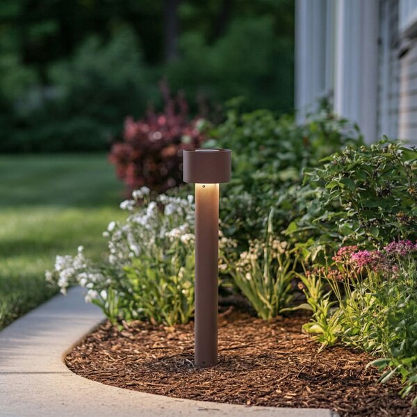 Arcchio bornă luminoasă LED Milten, 65 cm, rugină, IP65, Maro / Rugină, Aluminiu, Modern