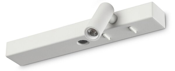 IDEAL LUX Ideal Lux Aplică de perete LED Bonne Nuit 2, alb, 22 cm, metal, Alb, Camera de zi / sufragerie, Metal, Modern
