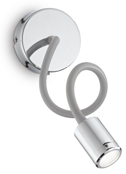 IDEAL LUX Ideal Lux Aplică de perete Focus 1, crom, 55 cm, Metalic, Camera de zi / sufragerie, Metal, Modern