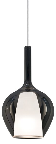 IDEAL LUX Ideal Lux Lampă suspendată Kalique 1, gri fumuriu, Ø 18 cm, reglabil, Gri, Camera de zi / sufragerie, Plastic, Modern