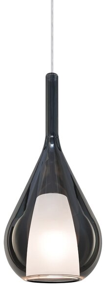 IDEAL LUX Ideal Lux Lampă suspendată Kalique 3, gri fumuriu, Ø 18 cm, reglabil, Gri, Camera de zi / sufragerie, Plastic, Modern