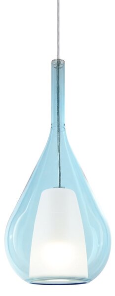 IDEAL LUX Ideal Lux Lampă suspendată Kalique 3, albastru, Ø 18 cm, plastic, reglabil, Albastru, Camera de zi / sufragerie, Plastic, Modern