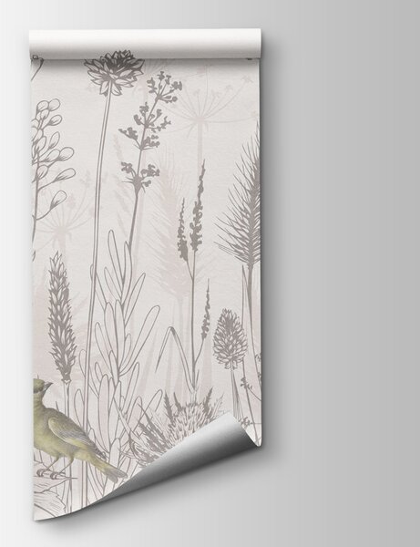 Fototapet Desen de păsări și plante, Fototapet designer, Fototapet populare, u94459 - Tapeko.ro