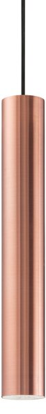 IDEAL LUX Ideal Lux Lampă suspendată Look, culoare cupru, Ø 6 cm, metal, Cupru, Camera de zi / sufragerie, Metal, Modern