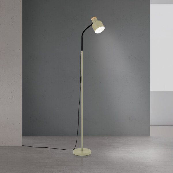 ORION Lampadar Gili, oțel, verde deschis, înălțime 150 cm, E27, Verde, Camera de zi / sufragerie, Metal, Modern, Lumină de lectură