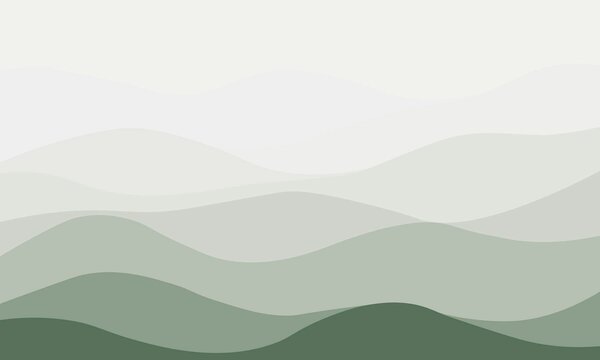 Fototapet Linii ondulate verzi și albe, Fototapet geometric 3D, Fototapet populare, w01721v2 - Tapeko.ro