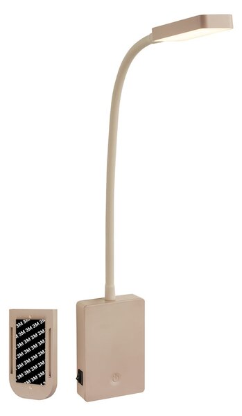Briloner Lampa de masă cu LED și baterie reîncărcabilă Cielo, bej, înălțime 56 cm,, reglabil, Bej, Camera de zi / sufragerie, Plastic, Modern