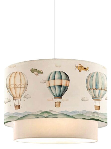 Lustra de tavan pentru copii Balon, crem, D30x20 cm