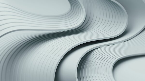 Fototapet Linii ondulate albe și gri, Fototapet geometric 3D, Fototapet populare, w01147v3 - Tapeko.ro