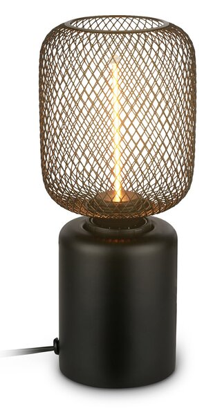 Briloner Lampa de masă Rist, negru, înălțime 22 cm, metal, Negru, Camera de zi / sufragerie, Metal, Modern