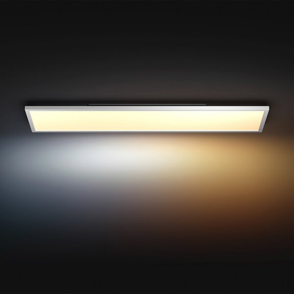Philips Hue Panou LED White Ambiance Aurelle, 120 x 30 cm, alb, reglabil, Alb, Camera de zi / sufragerie, Metal, Modern