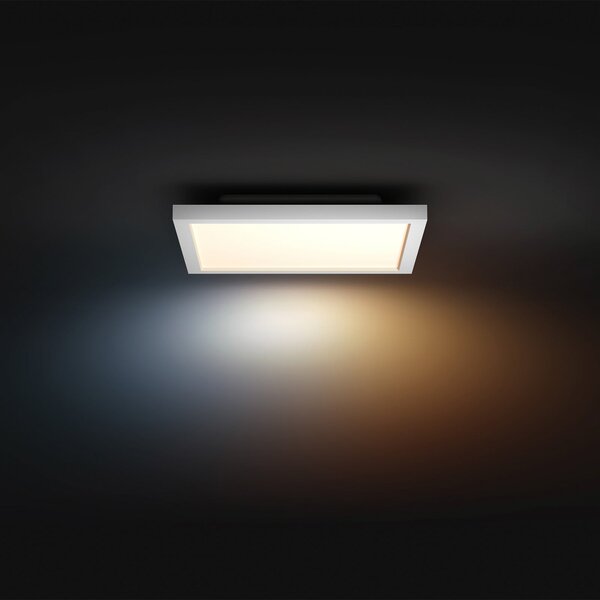 Philips Hue Panou LED White Ambiance Aurelle, 30x30cm, alb, reglabil, Alb, Camera de zi / sufragerie, Metal, Modern