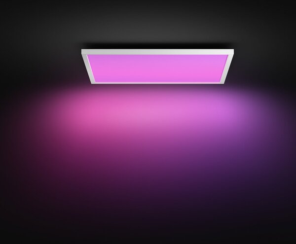 Philips Hue Panou LED White & Color Ambiance Surimu, 60x60cm, reglabil, Alb, Camera de zi / sufragerie, Aluminiu, Modern