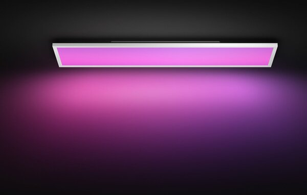 Philips Hue Panou LED White & Color Ambiance Surimu 120x30cm, reglabil, Alb, Camera de zi / sufragerie, Aluminiu, Modern